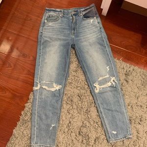 American Eagle distressed high waisted mom jeans